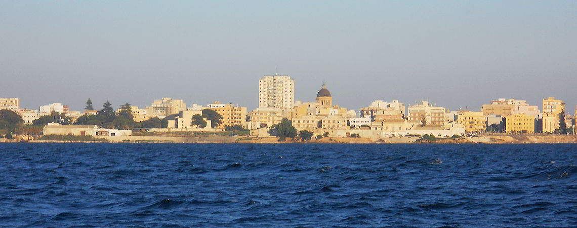 Veduta dal porto di Marsala